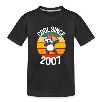 Cool depuis 2007 Retro Dabbing Panda 15ème anniversaire - T-shirt bio Premium Enfant - noir - Devant