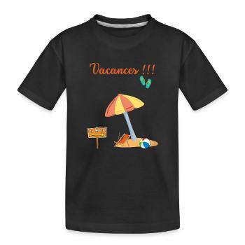 Vacances - T-shirt bio Premium Enfant - noir - Devant