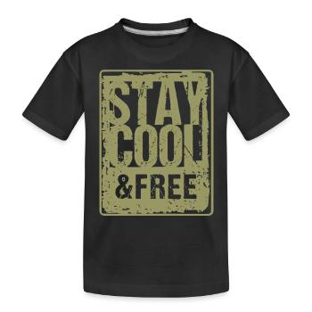 Restez au frais 1 - T-shirt bio Premium Enfant - noir - Devant