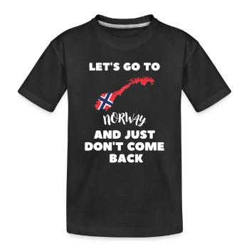 Drapeau norvégien Norvégien Drôle Norvège - T-shirt bio Premium Enfant - noir - Devant