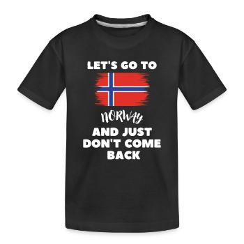 Drapeau norvégien Norvégien Drôle Norvège - T-shirt bio Premium Enfant - noir - Devant