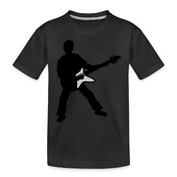 Party Gitarrist Elektrogitarre spielen - Kinder Premium Bio T-Shirt - Schwarz - Vorne