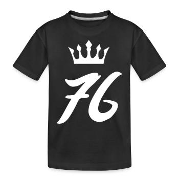 76 Couronne numérique - T-shirt bio Premium Enfant - noir - Devant