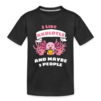 Amphibiens Pet Drôle Cadeau Ramen Axolotl - T-shirt bio Premium Enfant - noir - Devant