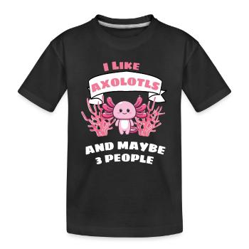 Salamandre Sweet Animal Cadeau Drôle Axolotl - T-shirt bio Premium Enfant - noir - Devant