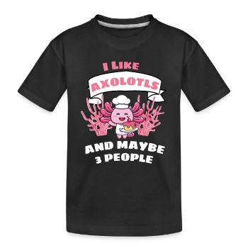 Tail Lurch Drôle Cadeau Boulanger Axolotl - T-shirt bio Premium Enfant - noir - Devant