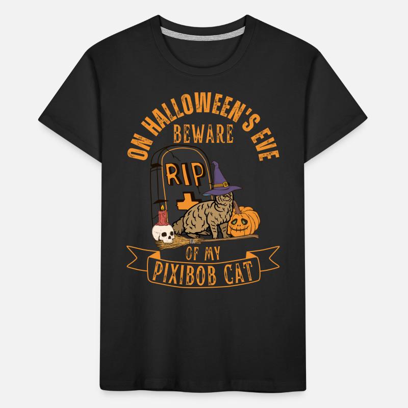 Mignon et effrayant Pixiebob Chat Halloween T-shirt bio Premium Enfant