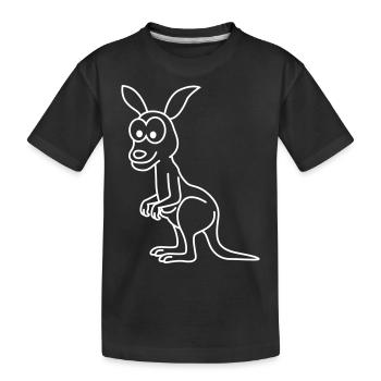 Kangaroo Comic - Kinder Premium Bio T-Shirt - Schwarz - Vorne
