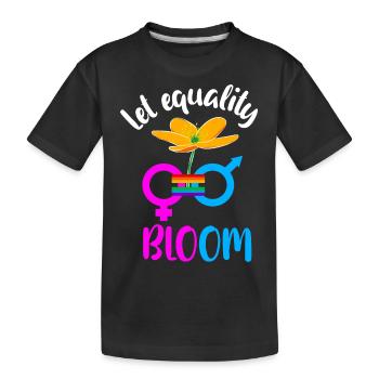 Equality - Kids' Premium Organic T-Shirt - black - Front