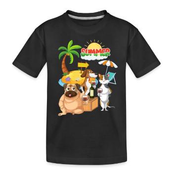summer party - Kids' Premium Organic T-Shirt - black - Front