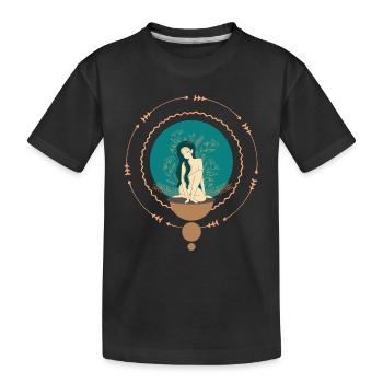 Hovering Goddess - Kids' Premium Organic T-Shirt - black - Front