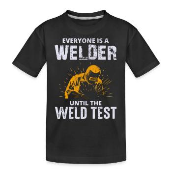 Schweißschweißer Metallbau Eisenarbeiter - Kinder Premium Bio T-Shirt - Schwarz - Vorne