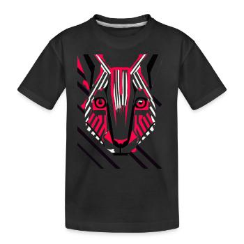 Portrait d’animal Chat Pop-Art Style - T-shirt bio Premium Enfant - noir - Devant