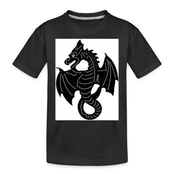 Dragon Flying - Kinder Premium Bio T-Shirt - Schwarz - Vorne