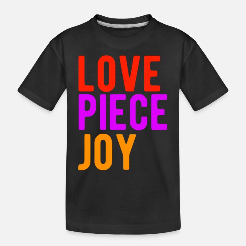 love piece joy - Kinder Premium Bio T-Shirt - Schwarz