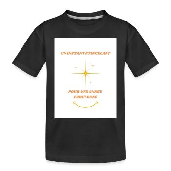 Un instant étincelant pour une année fabuleuse - T-shirt bio Premium Enfant - noir - Devant