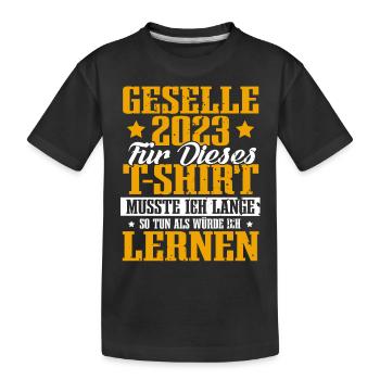 Geselle 2023 Gesellenprüfung - Kinder Premium Bio T-Shirt - Schwarz - Vorne