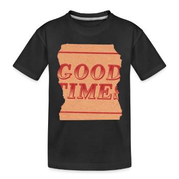 Gute Zeit - Kinder Premium Bio T-Shirt - Schwarz - Vorne