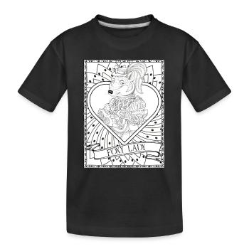 Foxy Lady Drôle de fantaisie magique Animal Renard pour Wif - T-shirt bio Premium Enfant - noir - Devant
