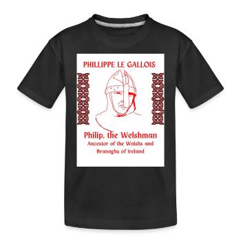 PHILLIPPE LE GALLOIS, ANCÊTRES DES WALSH - T-shirt bio Premium Enfant - noir - Devant