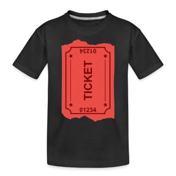 Ticket - Kinder Premium Bio T-Shirt - Schwarz - Vorne