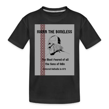 IVARRTHEBONELESS le Viking le plus redouté de son âge. - T-shirt bio Premium Enfant - noir - Devant
