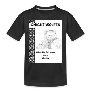KNIGHTWOLFEN WEREWOLF IN KNIGHT'S ARMOUR - Kids' Premium Organic T-Shirt - black - Front