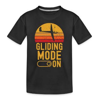 Segelfliegen Mode on retro vintage - Kinder Premium Bio T-Shirt - Schwarz - Vorne