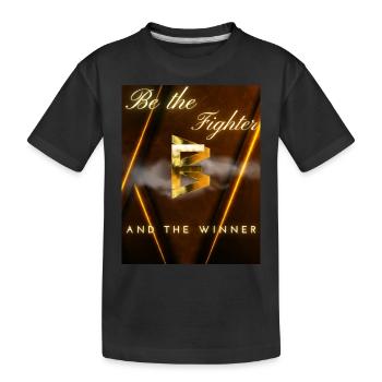 Design de combattant et de gagnant - T-shirt bio Premium Enfant - noir - Devant