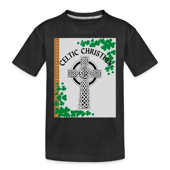 Celtic Christian - Kids' Premium Organic T-Shirt - black - Front