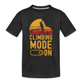 Klettern retro vintage - Kinder Premium Bio T-Shirt - Schwarz - Vorne