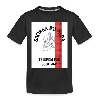 Freedom for Scotland - Kids' Premium Organic T-Shirt - black - Front