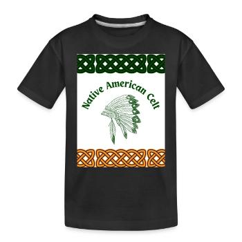Native American Celt - Kids' Premium Organic T-Shirt - black - Front