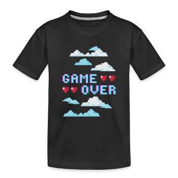 GAME OVER - Kinder Premium Bio T-Shirt - Schwarz - Vorne