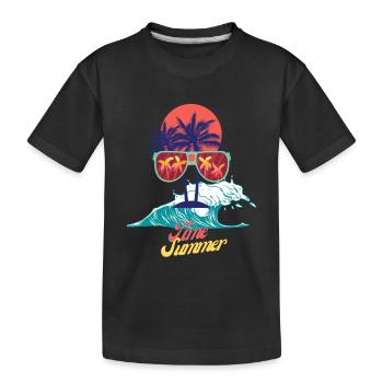 Heure d’été I - T-shirt bio Premium Enfant - noir - Devant