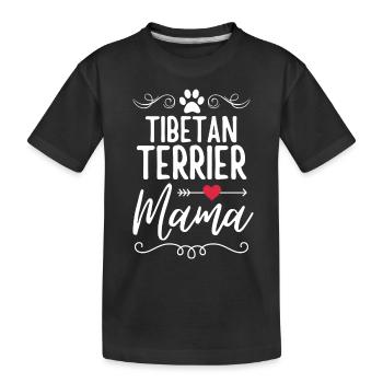 Terrier tibétain Mama - T-shirt bio Premium Enfant - noir - Devant