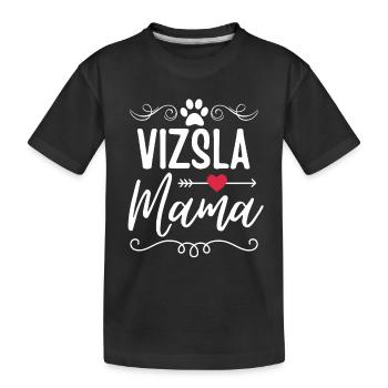 Vizsla Mama - Kinder Premium Bio T-Shirt - Schwarz - Vorne