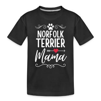 Norfolk Terrier Mama - Kids' Premium Organic T-Shirt - black - Front