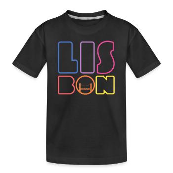 Lisboa Portugal Souvenir portugais Lisbonne - T-shirt bio Premium Enfant - noir - Devant