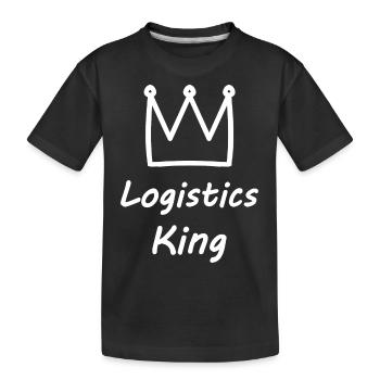 Le roi de la logistique - T-shirt bio Premium Enfant - noir - Devant