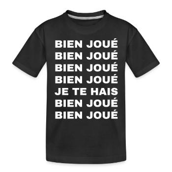 bien joué - T-shirt bio Premium Enfant - noir - Devant
