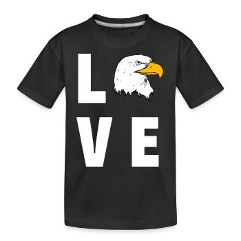 Aigle d’amour - T-shirt bio Premium Enfant - noir - Devant