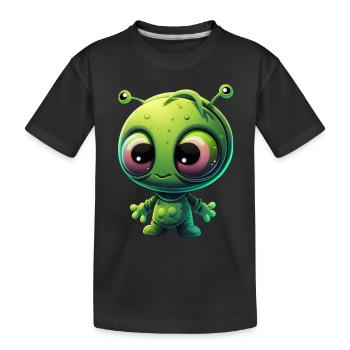 The Little Alien - Kids' Premium Organic T-Shirt - black - Front