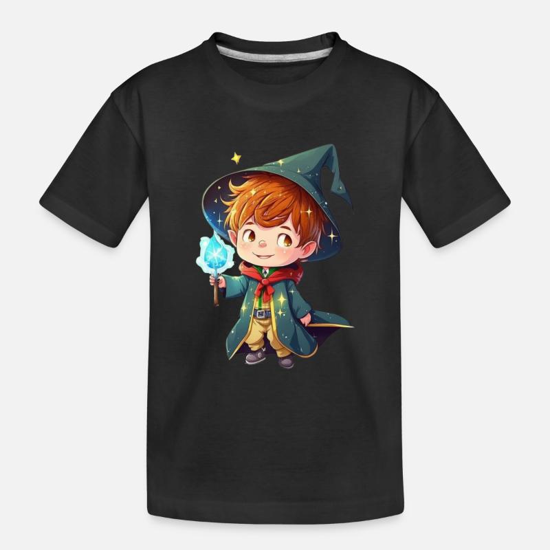 Der kleine Zauberer - Kinder Premium Bio T-Shirt - Schwarz