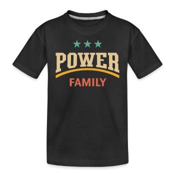 Famille Power (Famille / Père / Mère / 4C) - T-shirt bio Premium Enfant - noir - Devant