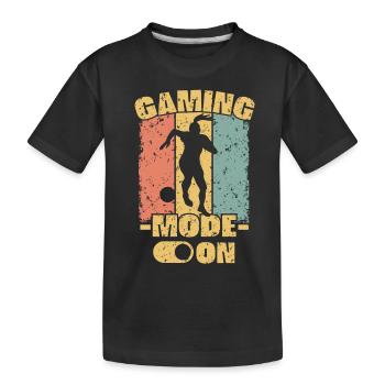 Women Soccer retro - Kids' Premium Organic T-Shirt - black - Front