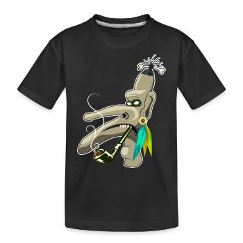 Voodoo Design, mit den coolen Voodoo Priester - Kinder Premium Bio T-Shirt - Schwarz - Vorne
