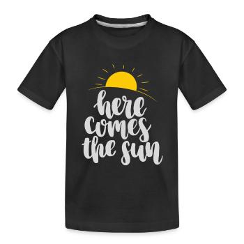 Here comes the sun - T-shirt bio Premium Enfant - noir - Devant