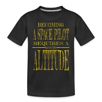télescope terrestre amusant astrologie présent conspiration - T-shirt bio Premium Enfant - noir - Devant