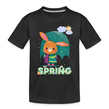 Spring | Easter | Happy Easter | Illustration - Kids' Premium Organic T-Shirt - black - Front